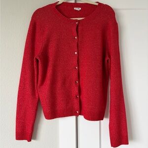 Women's Kimchi Blue Red Cardigan Sweater